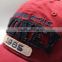 Embroidery design customize reasonable price low profile red baseball cap