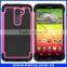 Wholesale rugged dual layer bumper case for lg g2, silicone pc bumper case for lg g2