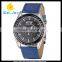 WJ-5434 newest hot sale GTS stylish stainless steel back leather band quartz men watch