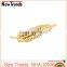 Fashion gold alloy handmade hair accessories with leaf shape for women