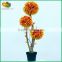 mini artificial topiary frame grass ball tree for home decoration