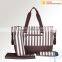 Black and white stripe oxford diaper bag baby bag,bottle changing pad included