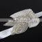 Crystal Beaded Rhinestone Dress Belt or Head Accessory Bridal Sash R8023