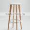 Family high feet bar chair wirh wooden legs