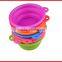 Silicone pet bowl outdoor pet carry bowl