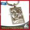 Hot sale fashion cut out design zamac keychain