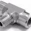 hygienic sanitary food grade stainless steel 304 316L reducer tee