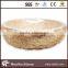 natural stone beige round bathroom sinks with single faucets
