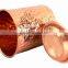IndianArtVilla Pure Copper Small Hammered Glass Tumbler Cup with Lid 250 ML - Serving Water Home Hotel Restaurant Good Health