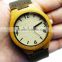 Genuine leather band Wooden watch with your logo