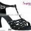 black satin high heel sexy beautiful ladies latin salsa ballroom dance shoes from Suphini
