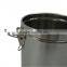 Round tin box for coffee/Cylinder coffee tin can packaging with sealing cover/cylinder with plastic cover coffee tin box