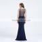 2016 Fashion high quality hard manual nail bead evening dress long