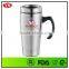 16oz thermos double wall stainless steel office cup with handle