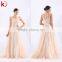 Distinguished Tulle Sleeveless Evening Gowns with Shoulders Puffy Ball Gown Baby Pink Prom Dresses