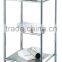 3 tier arch type metal steel tube storage rack chrome