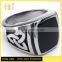China Factory Celtic Knot Black Enamel Biker Rings,wholesale Celtic Jewelry Manufacture (HF-001)