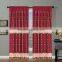 Latest design luxury curtain wholesale satin embroidery curtain with valance