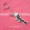 Fancy design embossed PVC keyring,3D rubber logo keychain