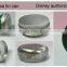 round shaped tin box