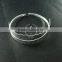 65mm diameter silver plated brass feather bangle DIY bracelet jewelry supplies findings 1900104