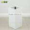 rectangular matt white uv resistant poly fiber urn