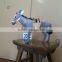 Cute Donkey Garden Decor Furry Donkey Craft Made Goat Fur