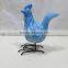 Ceramic blue glossy cracked cock