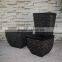 Different Style Home Garden Handmade Black Stone Molds Garden Resin Flower Pot