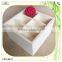 mini deep divider pine plywood wood storage box