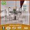 TH379 modern stainless steel cheap round glass cafe table chair set