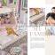 MJ606 girls/lady pink white bedroom set wooden children single queen bed set study desk three door wardrobe full set princess