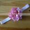 Korean girl flower headbands with satin ribbons