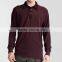 custom new design colorful men long sleeve polo t shirt factory