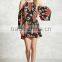 Women Open Shoulder Floral Print Rayon Fashion Dress