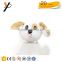 CE standard plush material mini dog ball toy with embroidery face