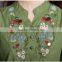 Wholesale ladies tops cheap price half sleeves mature linen and cotton ladies embroidered blouse