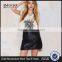 MGOO Top Sale Fashion Women Faux Leather Skirt Black Plain Mini Skirts With Buttons A Line 15144A380