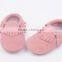 High quality suede leather moccains for baby, prewalk leather moccains
