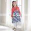 popular design tripe ruffle remake girls boutique outfit