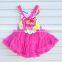 2016 fashion wholesale lace trimmings backless tutu dress for children