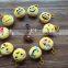 8cm 10cm plush emoji Keychain with loop and chuck