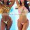 B22033A Europe women Sexy Ladies Sequin halter swimwear