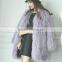 YR701 Hot Sale Fashion White Raccoon Knit Coat/Young Ladies Beautiful Fur Coat