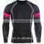 Flat lock seam long sleeve mens compression shirts wear