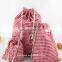 2015 Tartan Printed Fashion Cotton Drawstring Bag