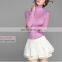 High quality crochet knitting hollow lace sweater turtleneck sweatershirt for women wear