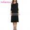 Wholesale Casual Long Sleeve Midi-Length Black 2017 Women Dresses