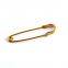 Luminous yellow coated 2.0mm*76mm fashion safety pin,brass finish