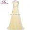 Grace Karin One Shoulder Evening Dresses 2017 Robes De Soiree Longue Chiffon Long Party Dress Yellow Formal Gowns Ribbon CL6066